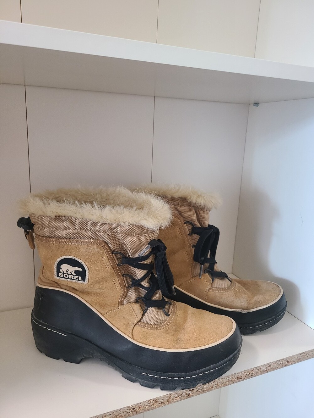 Sorel Faux Fur Lined Tan Winter Boots